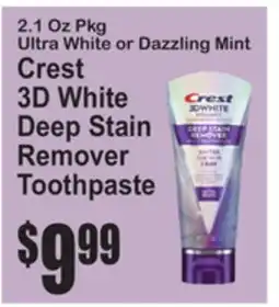 SuperFresh Crest 3D White Deep Stain Remover Toothpaste offer