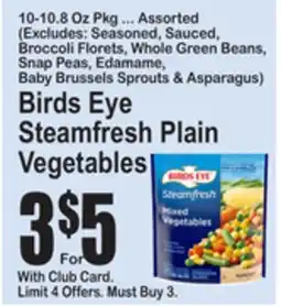 SuperFresh Birds Eye Steamfresh Plain Vegetables offer