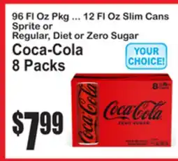 SuperFresh 96 Fl Oz Pkg ... 12 Fl Oz Slim Cans Sprite or Regular, Diet or Zero Sugar Coca-Cola 8 Packs offer