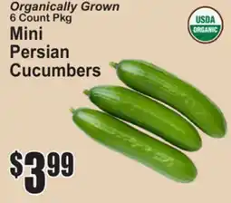 SuperFresh Organically Grown Mini Persian Cucumbers offer
