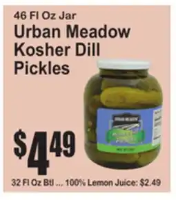 SuperFresh Urban Meadow Kosher Dill Pickles offer