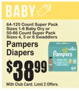 SuperFresh Pampers Diapers offer