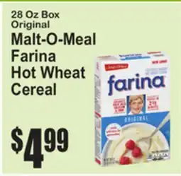 SuperFresh Original Malt-O-Meal Farina Hot Wheat Cereal offer