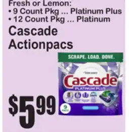 SuperFresh Cascade Actionpacs offer