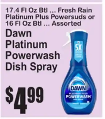 SuperFresh Dawn Platinum Powerwash Dish Spray offer