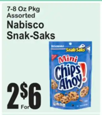 SuperFresh Nabisco Snak-Saks offer