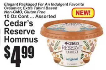 SuperFresh Cedar's Reserve Hommus offer