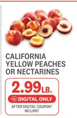 Kings Food Markets CALIFORNIA YELLOW PEACHES OR NECTARINES offer