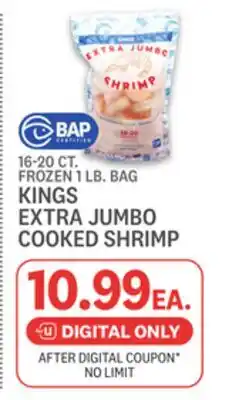 Kings Food Markets KINGS EXTRA JUMBO COOKED SHRIMP offer