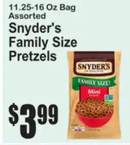 SuperFresh Snyder's Family Size Pretzels offer