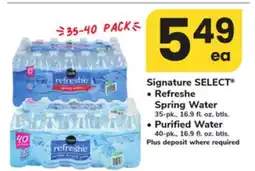 ACME Signature SELECT Refreshe Spring Water Purified Water offer