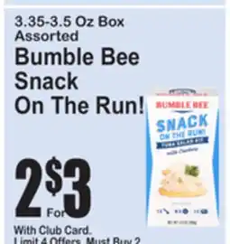 SuperFresh Assorted Bumble Bee Snack On The Run! offer