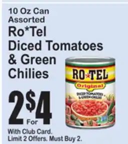 SuperFresh Ro*Tel Diced Tomatoes & Green Chilies offer