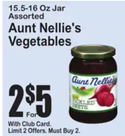 SuperFresh Aunt Nellie's Vegetables offer