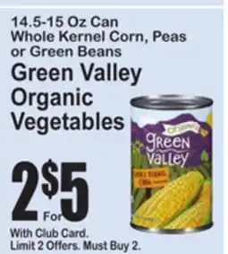 SuperFresh Green Valley Organic Vegetables offer