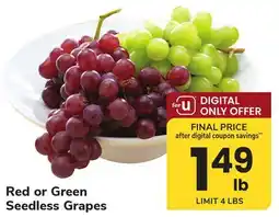 ACME Red or Green Seedless Grapes offer