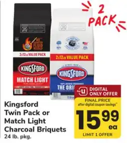 ACME Kingsford Twin Pack or Match Light Charcoal Briquets offer