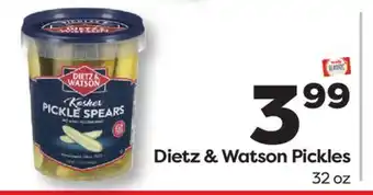 Weis Markets Dietz & Watson Pickles offer