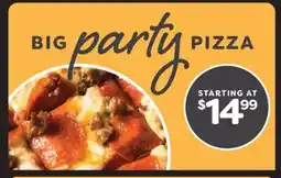 Weis Markets BIG party PIZZA offer