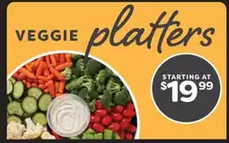 Weis Markets VEGGIE platters offer