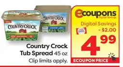 Weis Markets Country Crock Tub Spread offer
