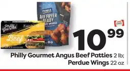 Weis Markets Philly Gourmet Angus Beef Patties 2 lb Perdue Wings 22 oz offer
