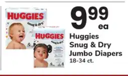ACME Huggies Snug & Dry Jumbo Diapers offer