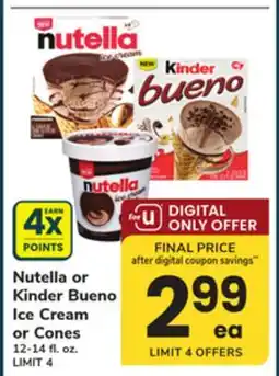 ACME Nutella or Kinder Bueno Ice Cream or Cones offer