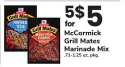 ACME McCormick Grill Mates Marinade Mix offer