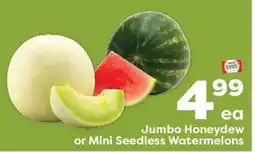 Weis Markets Jumbo Honeydew or Mini Seedless Watermelons offer