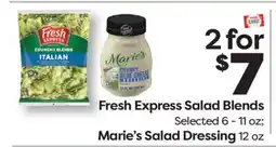Weis Markets Fresh Express Salad Blends Marie's Salad Dressing offer