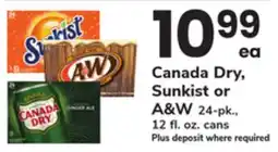 ACME Canada Dry, Sunkist or A&W offer