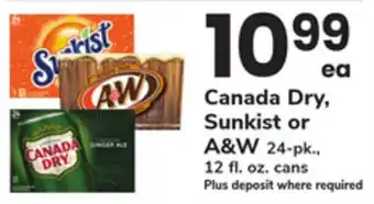 ACME Canada Dry, Sunkist or A&W offer