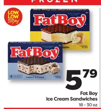 Weis Markets Fat Boy Ice Cream Sandwiches offer