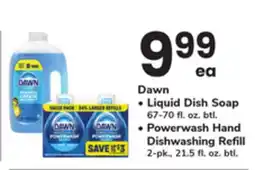 ACME Dawn Liquid Dish Soap 67-70 fl. oz. btl. Powerwash Hand Dishwashing Refill 2-pk., 21.5 fl. oz. btl offer