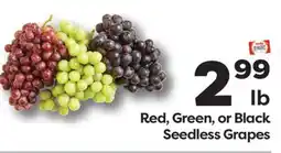Weis Markets Red, Green, or Black Seedless Grapes offer