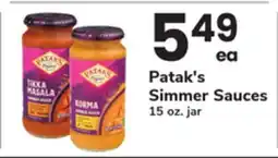 ACME Patak's Simmer Sauces offer