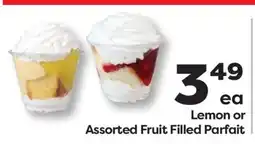 Weis Markets Lemon or Assorted Fruit Filled Parfait offer