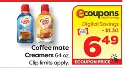 Weis Markets Coffee mate Creamers offer