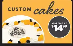 Weis Markets CUSTOM cakes offer