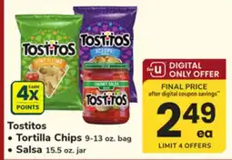 ACME Tostitos Tortilla Chips 9-13 oz. bag Salsa 15.5 oz. jar offer