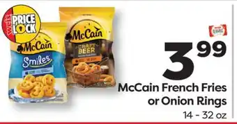 Weis Markets McCain French Fries or Onion Rings offer
