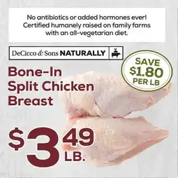 DeCicco & Sons DeCicco & Sons Bone-In Split Chicken Breast offer