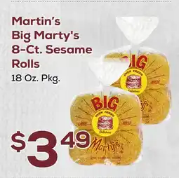 DeCicco & Sons Martin's Big Marty's 8-Ct. Sesame Rolls offer