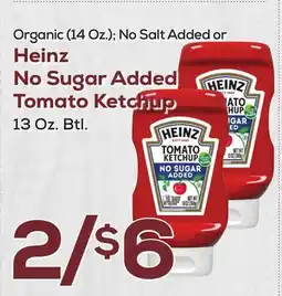 DeCicco & Sons Heinz No Sugar Added Tomato Ketchup offer