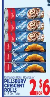 Bravo Supermarkets Cinnamon Rolls: Rounds or PILLSBURY CRESCENT ROLLS offer
