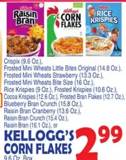 Bravo Supermarkets KELLOGG'S CORN FLAKES, 9.6 Oz. Box offer