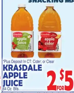 Bravo Supermarkets KRASDALE APPLE JUICE offer