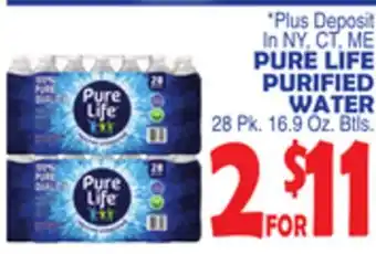 Bravo Supermarkets PURE LIFE PURIFIED WATER offer