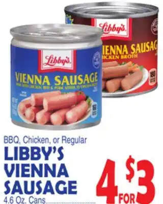 Bravo Supermarkets LIBBY'S VIENNA SAUSAGE offer